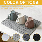 Silicone Dish Drying Mat for Kitchen Counter Eco-Friendly Fast Dry Dish Mat - Image 4