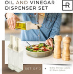 Oil Dispenser Bottle – Set of 2 12oz/350ml Oil and Vinegar Dispenser - Image 3