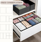 Drawer Organizer Clothes, 16 Pack Dresser Organizer Bins, Foldable Closet - Image 4