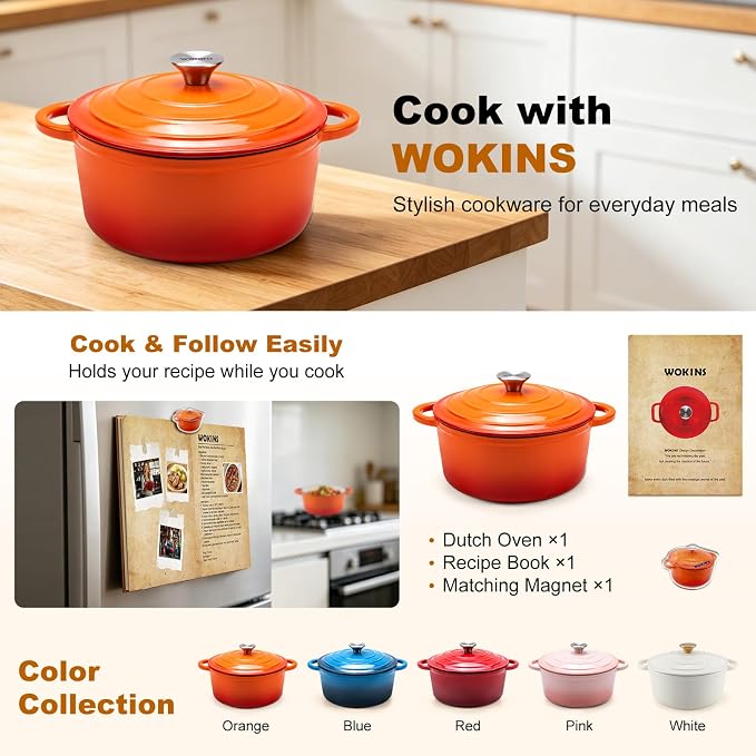 Enameled Cast Iron Dutch Oven - 4QT Pot - Image 2