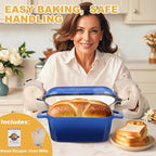 Enameled Dutch Oven for Sourdough Bread Baking, 3.6QT Oval Cast Iron Bread Pan - Image 2