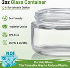 NETANY 2oz Glass Salad Dressing Containers, To Go Glass Jars - Image 2