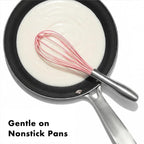 OYV 10-Inch Pink Silicone Whisk, Heat Resistant 480°F Kitchen Whisk - Image 2