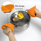 Oven Mitts Silicone Pot Holders Set Heat Resistant - Image 3