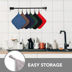 Joyhalo 4 Pack Pot Holders for Kitchen, Cotton Oven Holder - Image 6