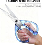 8.0inch Kitchen Shears, Sharp Stainless Steel Meat & Poultry Scissors, - Image 2