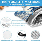 Blue Bird Blooming Flower Oven Mitts and Pot Holders Sets Heat Resistant 4Pcs - Image 3