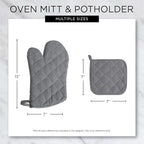 DII Basic Terry Collection 100% Cotton Quilted, Oven Mitt, 2 Piece - Image 8