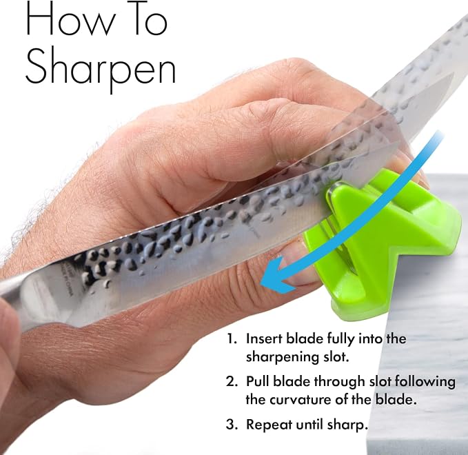 KitchenIQ 51422 | Edge Grip 2-Stage Knife Sharpener | Green – 3 Pack | Coarse & - Image 5