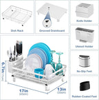 MOUKABAL Dish Drying Rack, Dish Rack, Stainless Steel Dish Racks - Image 4