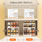 Lifewit Sliding Spice Rack for Cabinets, 6.4"H x 11.1"D x 6.1"W Slide Out Swive - Image 6