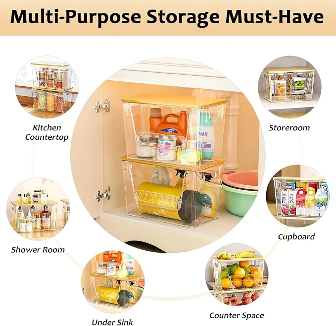 Delamu 3 Pack Pantry Organizers and Storage, Trash Bag Dispenser - Image 6