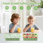 Silicone Ice Cube Tray with Locks Lids, Easy Release Flexible 15 Square Ice - Image 3