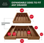 ROYAL CRAFT WOOD Luxury Bamboo Kitchen Drawer Organizer - Image 2