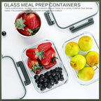KOMUEE 10 Packs 30 oz Glass Meal Prep Containers, Glass Food Storage Containers - Image 6