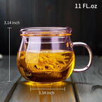 DOPUDO 11oz Pink Glass Tea Cup - Image 4