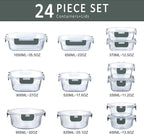 M MCIRCO 24-Piece Glass Food Storage Containers - Image 2