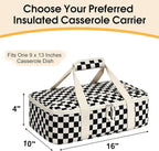 Corduroy Casserole Carrier, Insulated Lasagna Lugger - Image 2