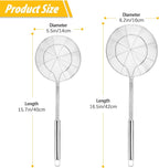 Pack of 2 Large Spider Strainer, Stainless Steel Skimmer Basket, Kitchen Ladle - Image 3