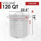 CONCORD Stainless Steel Stock Pot w/Steamer Basket. Cookware great - Image 5