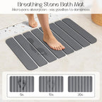 Diatomaceous Earth Stone Bath Mat Non-Slip, Foldable Stone Bath Mats - Image 5