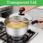 Stainless Steel Saucepan with Lid Set - Image 5