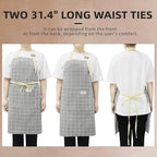 NLUS 2 Pack Waterproof Cooking Aprons, Adjustable Bib Soft Chef Apron - Image 5