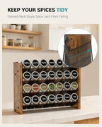 NESAPTO Spice Rack Organizer for Cabinet, Wood 4-Tier Vertical Seasoning - Image 3