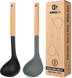 Pack of 2 Soup Ladle, Silicone Ladle Spoon by BUNDLEPRO
