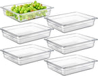 CURTA 6-Pack 1/2 Size 2.5" Deep NSF Polycarbonate Food Pans | Dishwasher & by CURTA
