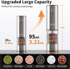 Electric Salt and Pepper Grinder Set, USB Rechargeable Pepper Mill - Image 6