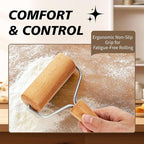 Pizza Rolling Pin Small Rolling Pin Wooden Dough Roller Non Stick Pizza Dough - Image 2