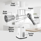 Zulay Kitchen Rotary Cheese Grater 5 Blade Cheese Shredder - Image 8