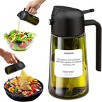 mqnxoi 2 in 1 Glass Oil Sprayer & Dispenser, 16oz/470ml Olive Cooking, Air Fryer - Image 9