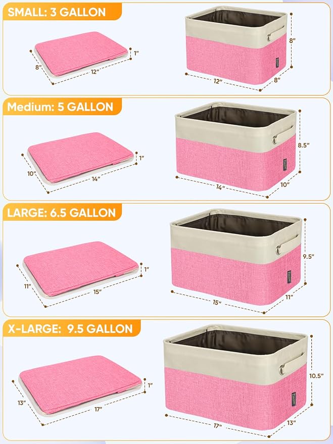 BALEINE 4 Pack Fabric Closet Storage Bins - Image 2