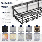 NESOMI Shower Caddy Adhesive Shower Organizer 8-Pack, Rustproof Stainless Steel - Image 9