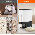 Lifewit 2 Pack Rice Dispenser 25 Lbs, Rice Storage Container Sealed Moisture - Image 4