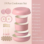 CAROTE Pots and Pans Set, Nonstick Cookware Set Detachable Handle, RV Cookware - Image 2