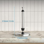 Paper Towel Holder Countertop, One-Handed Tear, Stainless Steel, Weighted Base - Image 6