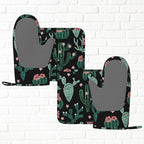 Trendy Cactus Oven Mitts and Pot Holders Sets of 4, Heat Resistant Silicone - Image 6