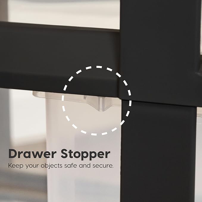 IRIS USA Plastic Drawer Storage Organizer Rolling Cart, - Image 4