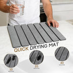 Stone Drying Mat, HQAUT Quick Dry Dish Drying Mat - Image 4