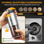 Rechargeable Gravity Electric Salt Grinder Set - Image 5