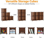 AWTATOS Cube Storage Organizer, Storage Cubes Shelves Bookshelf, 6 Cube Closet - Image 6