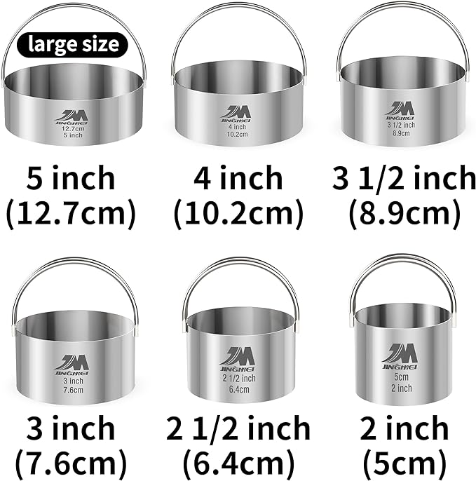 Biscuit Cutter Set for baking 2inch 2.5inch 3inch 3.5inch 4inch 5inch large - Image 2