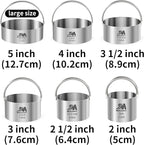 Biscuit Cutter Set for baking 2inch 2.5inch 3inch 3.5inch 4inch 5inch large - Image 2