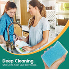 LAUNDRYLUX Scrub Sponge, 4 Pack Dual-Sided Temperature-Responsive Scrubber - Image 6