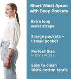 MEEMA Chef Waist Apron Cotton Fabric |Washable & Breathable Waitress & Server - Image 9
