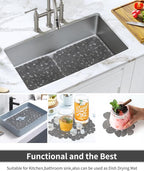 Bligli Pebble Sink Mat for Stainless Steel/Ceramic Sinks, 2 Pack PVC Sink - Image 7