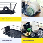 Sweet Home Collection Space-Saving 3-Piece Dish Drainer Rack Set: Efficient - Image 6
